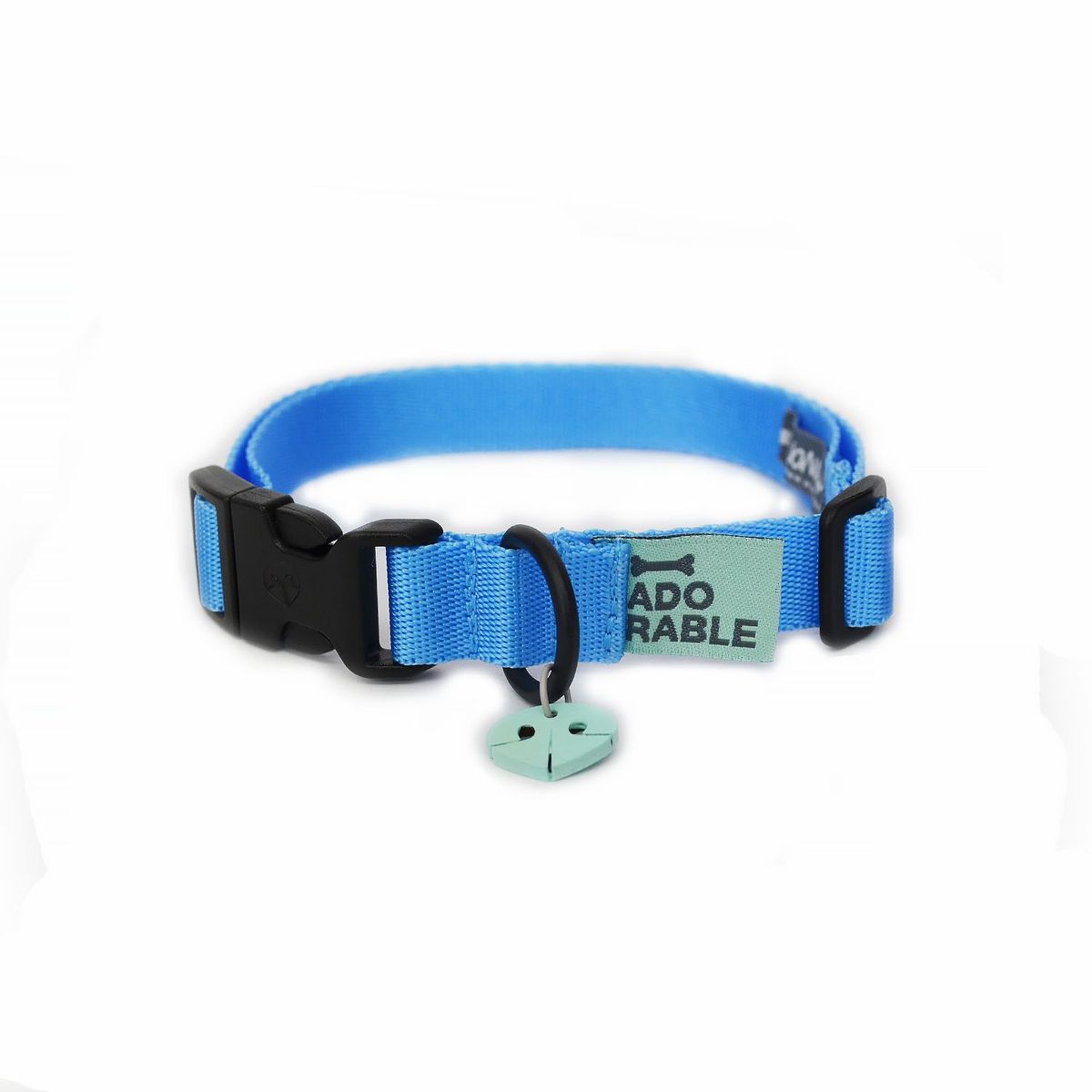 WAWAW - Collar para perro talla S unicolor adorable azul claro Wawaw