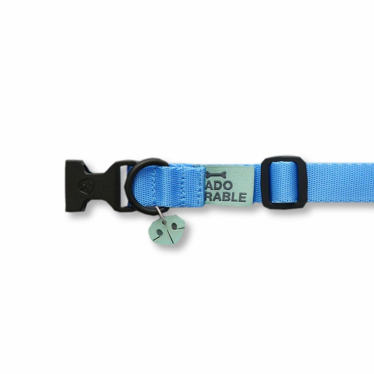 WAWAW - Collar para perro talla S unicolor adorable azul claro Wawaw