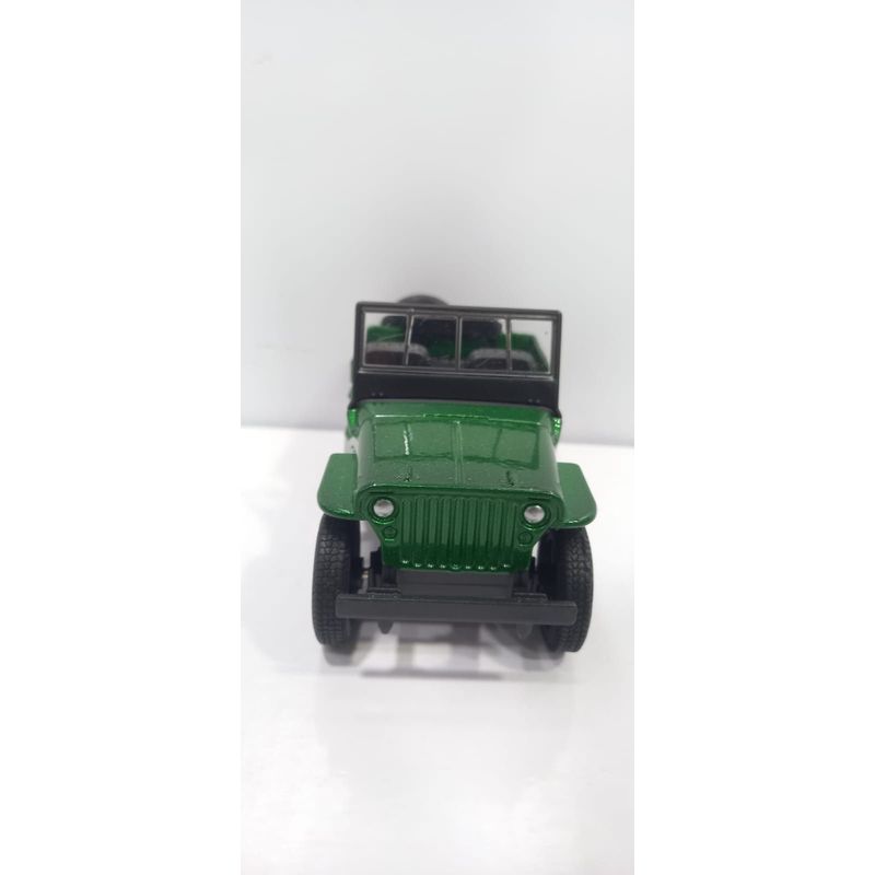 WELLY - CARRO JEEP WILLYS TAPA BAJA VERDE A ESCALA 134 DE COLECCIÓN