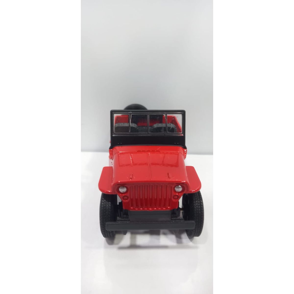 WELLY - CARRO JEEP WILLYS TAPA BAJA ROJO A ESCALA 134 DE COLECCIÓN