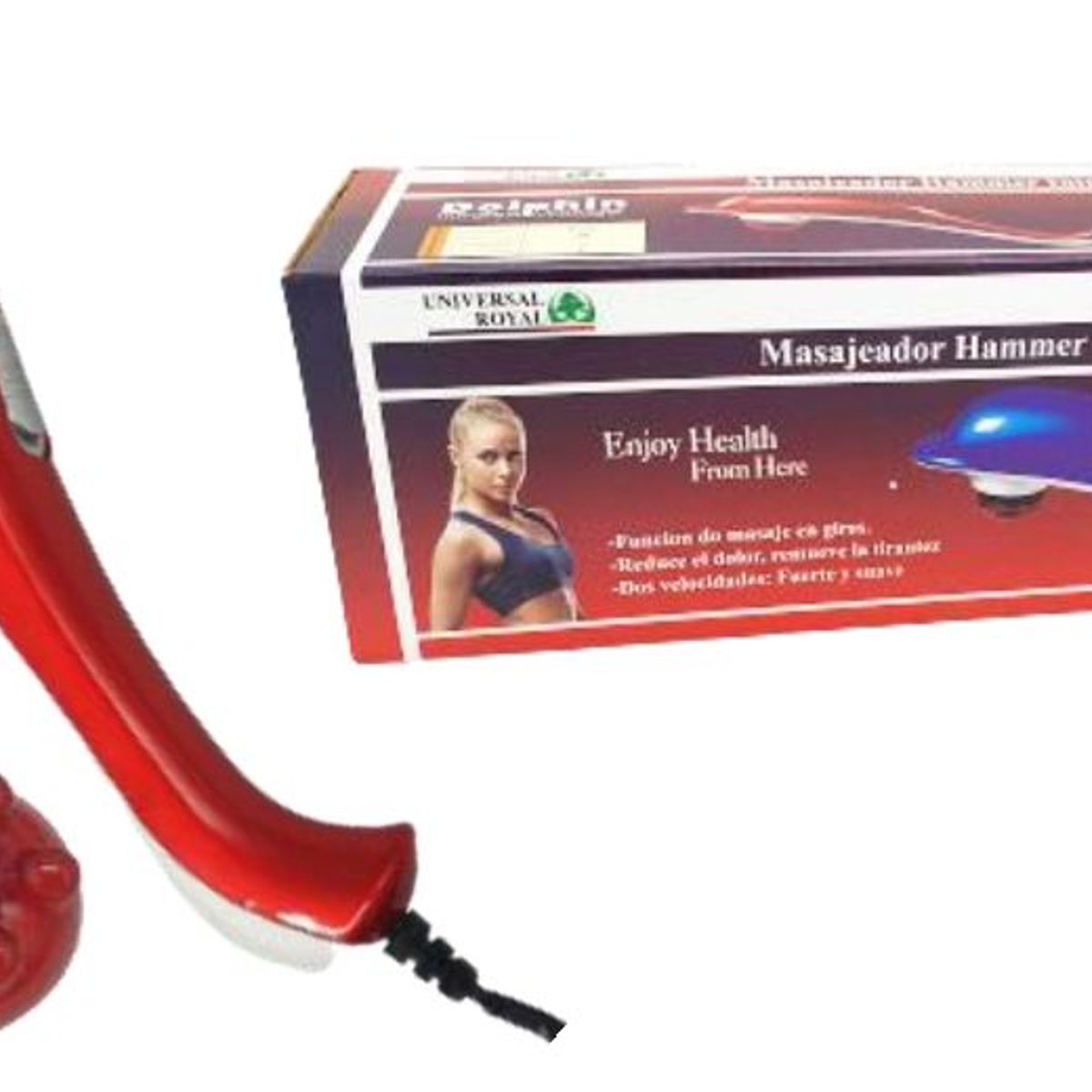GENERICO - Masajeador Electrico Corporal Delfin Infrarrojo 3 Puntas