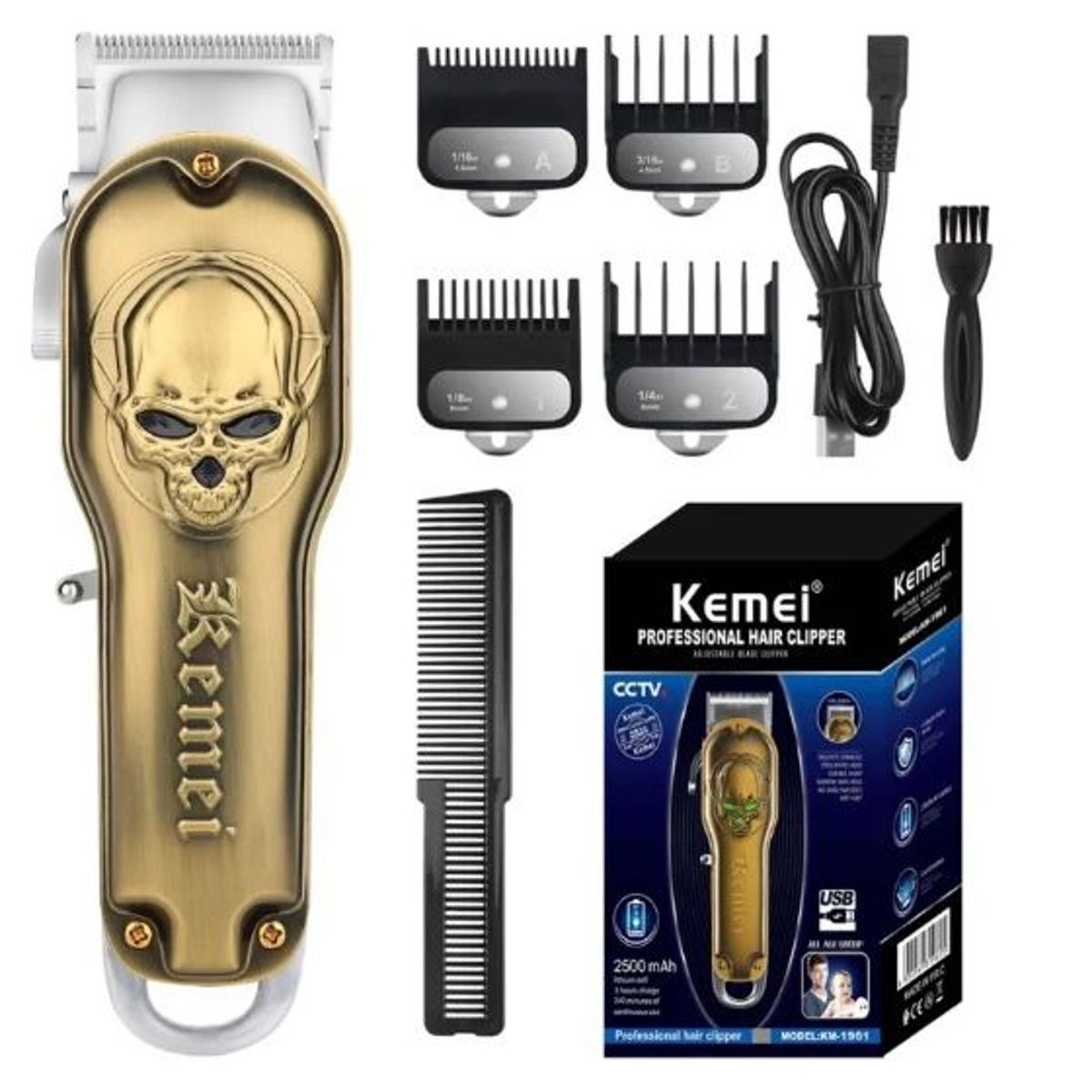 KEMEI - Maquina De Corte Original e Inalambrica KEMEI 1961 Metalica