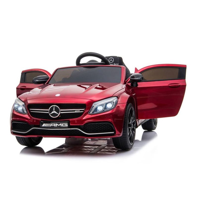BEBESUNITA - Carro eléctrico montable recargable para niños Mercedes Benz KL-568 ROJO