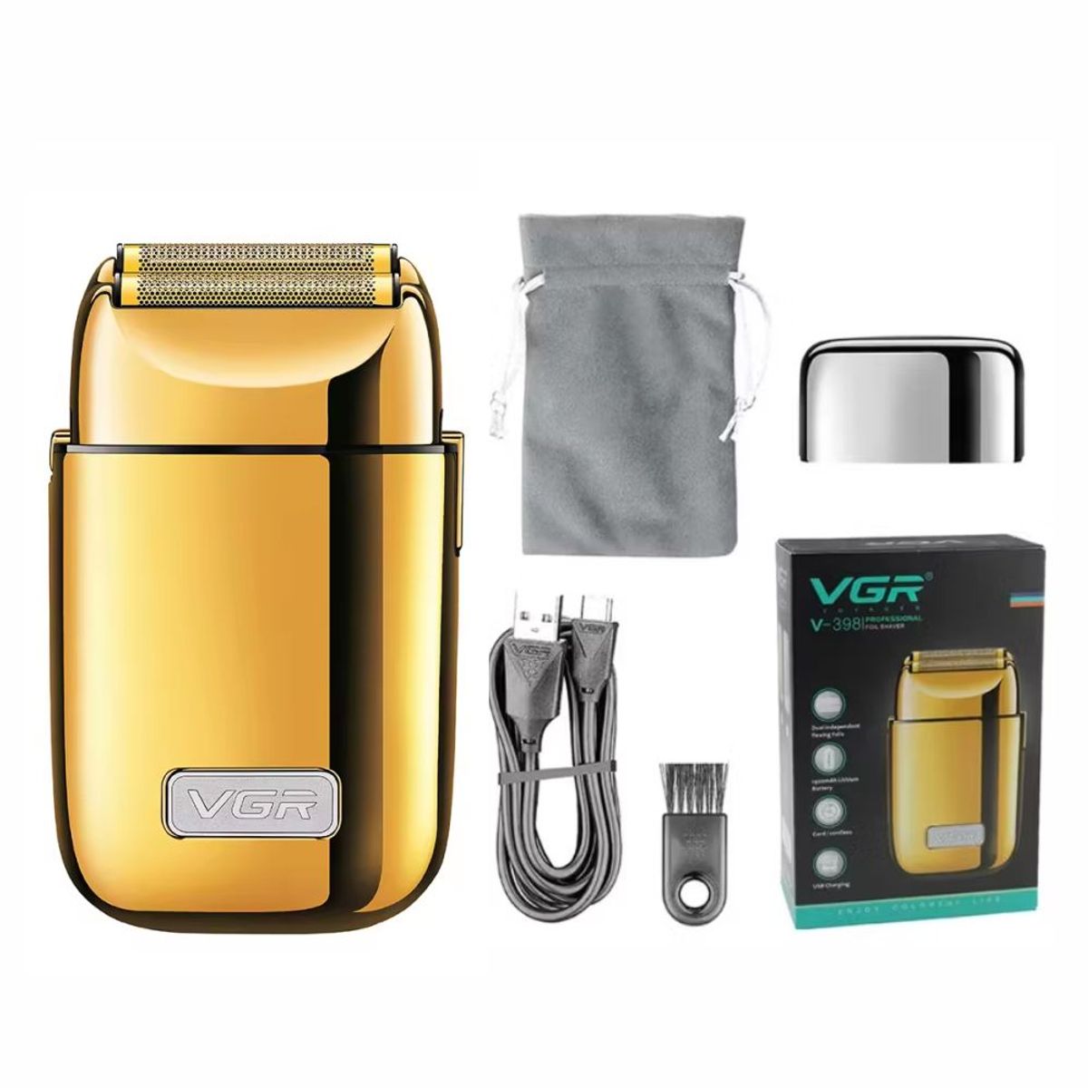 VGR - Afeitadora Eléctrica Shaver Recargable Vgr Original V-398
