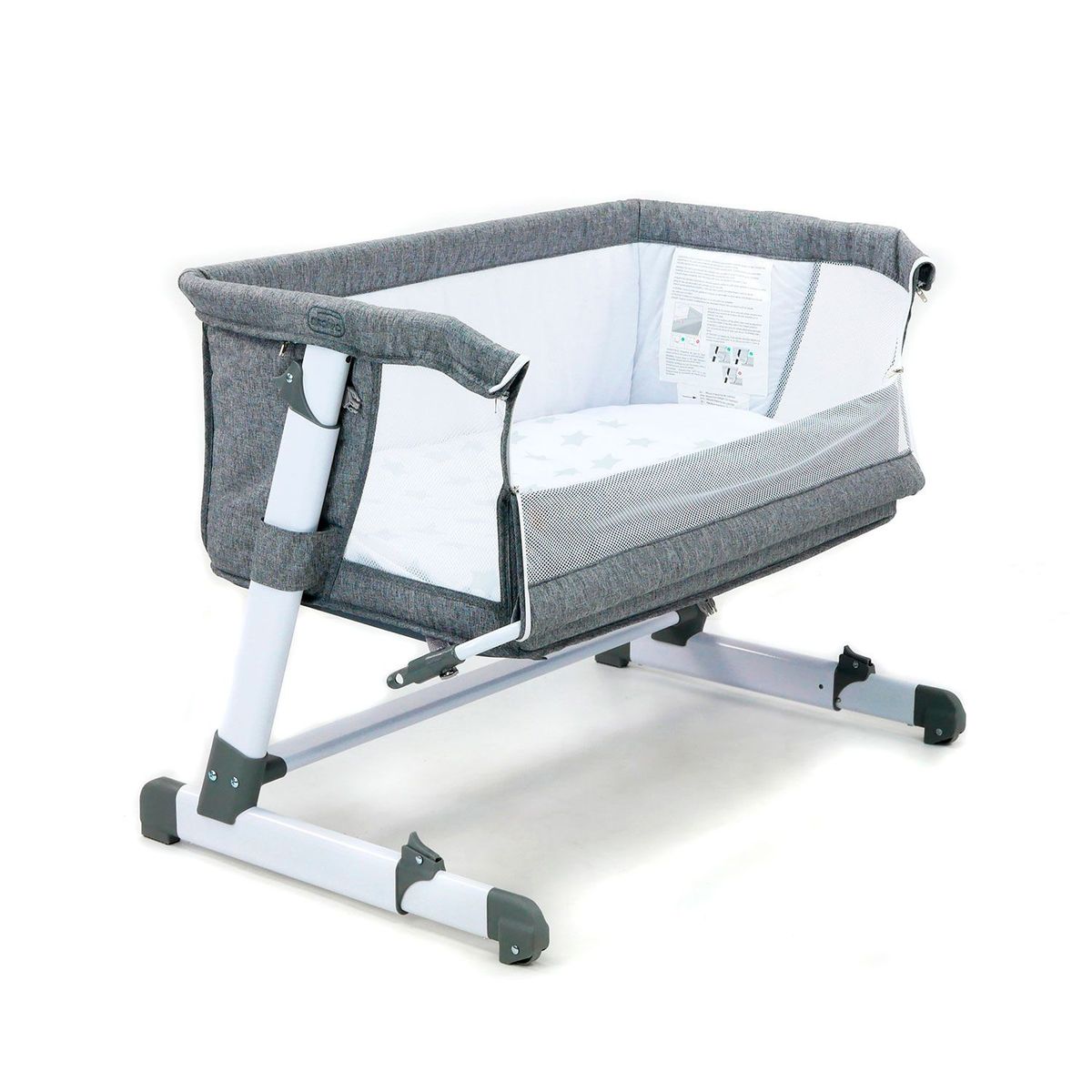 ASALVO - Cuna Colecho Melange Gris