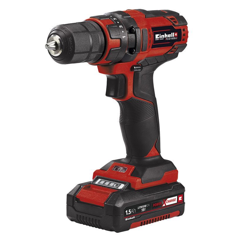 EINHELL - TALADRO ROTACION 3/8"18V+1BATERIA 1-5AH+CARGADOR