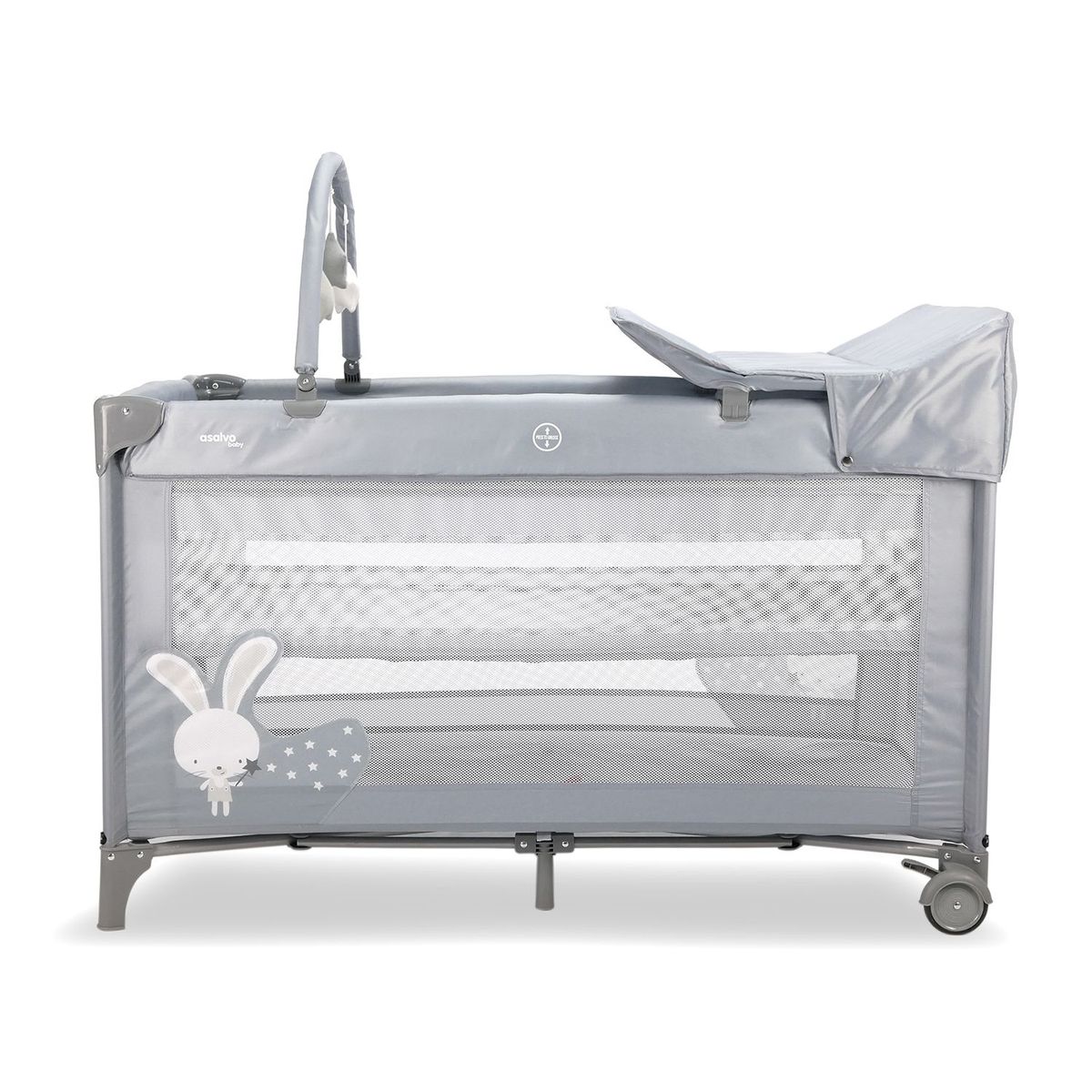 ASALVO - Cuna Complet Conejito Gis