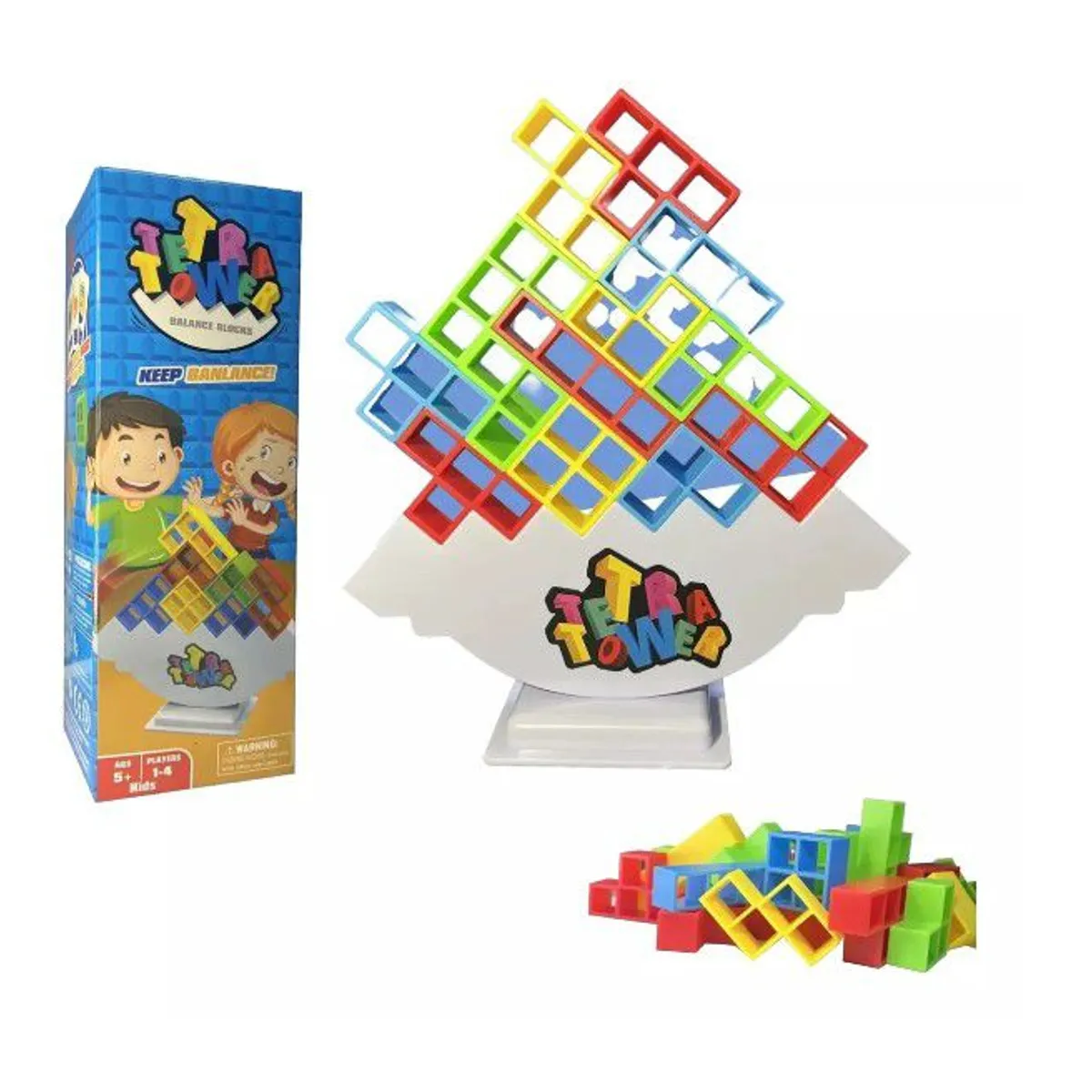 TETRA - Juego Tetris Tower bloques 3D en equilibrio, juego didactico 32 pc