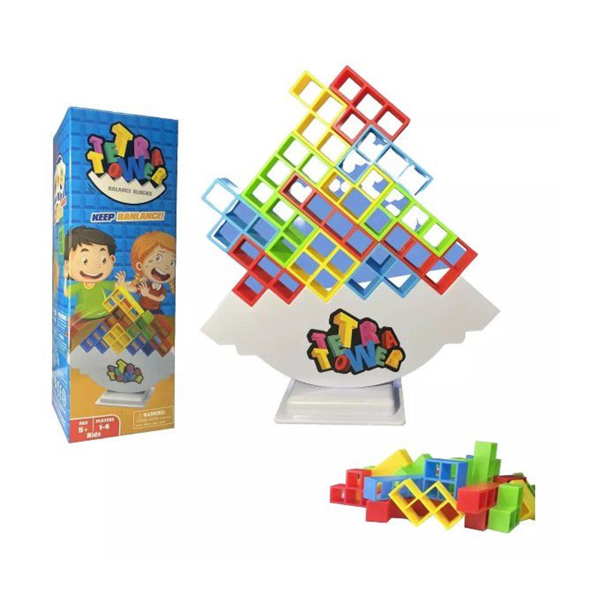 TETRA - Juego Tetris Tower bloques 3D en equilibrio, juego didactico 32 pc