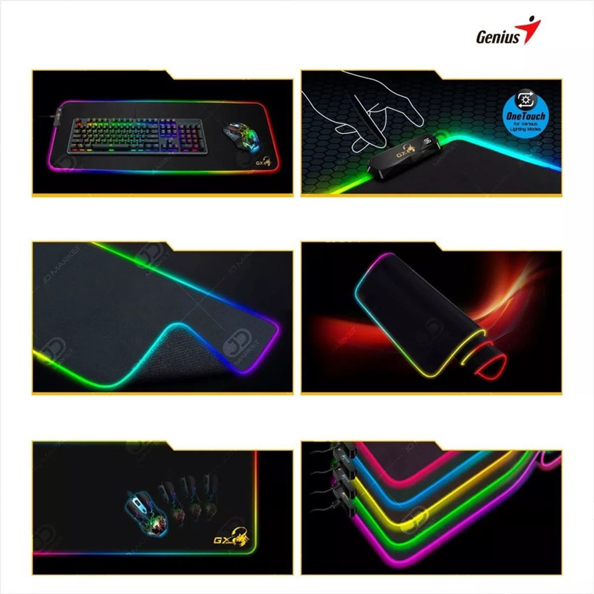 GENIUS - Pad Mouse Gamer Genius GX-Pad 800s Con Luces RGB 80x30cm