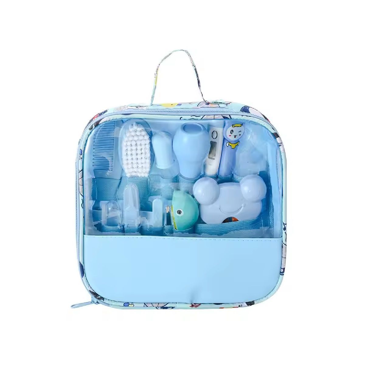MUNDO BEBE - Kit de aseo completo y cuidado personal 14 piezas azul niño