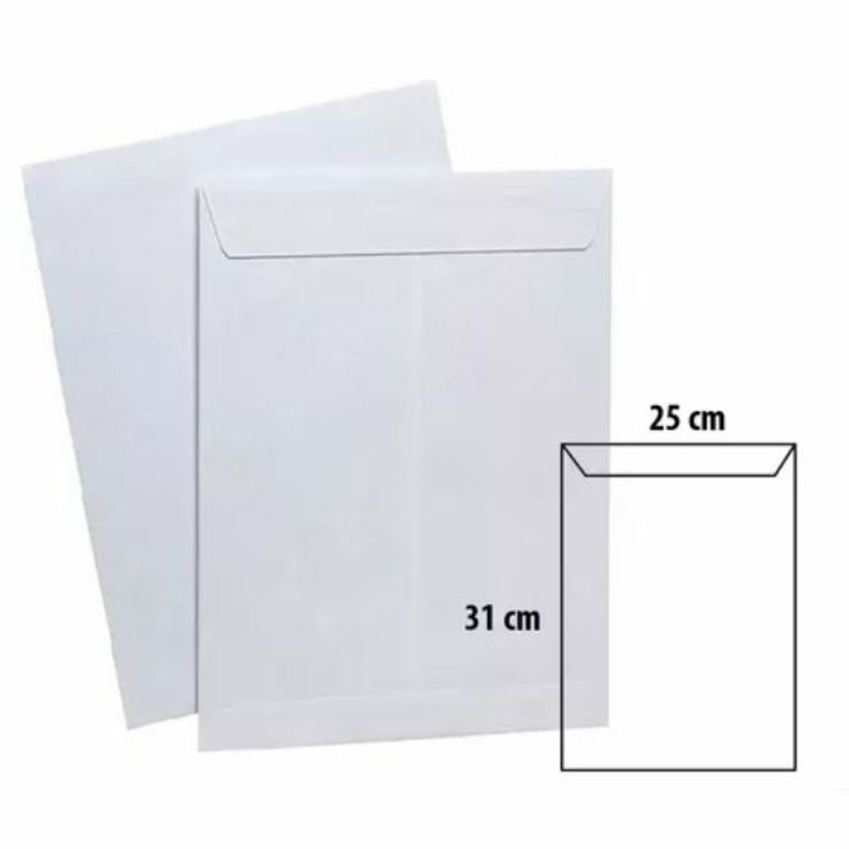 GENERICO - Sobre Manila Carta Blanco x 100 Unidades