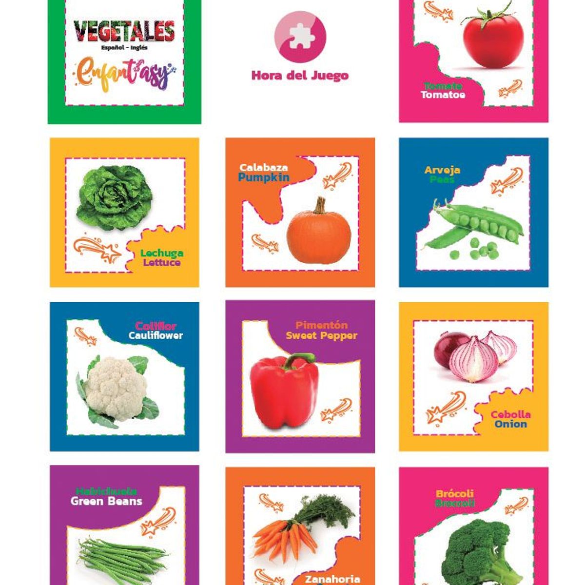 ENFANT'ASY - Libro Estimulación Temprana Bebes Imagenes Reales Vegetales