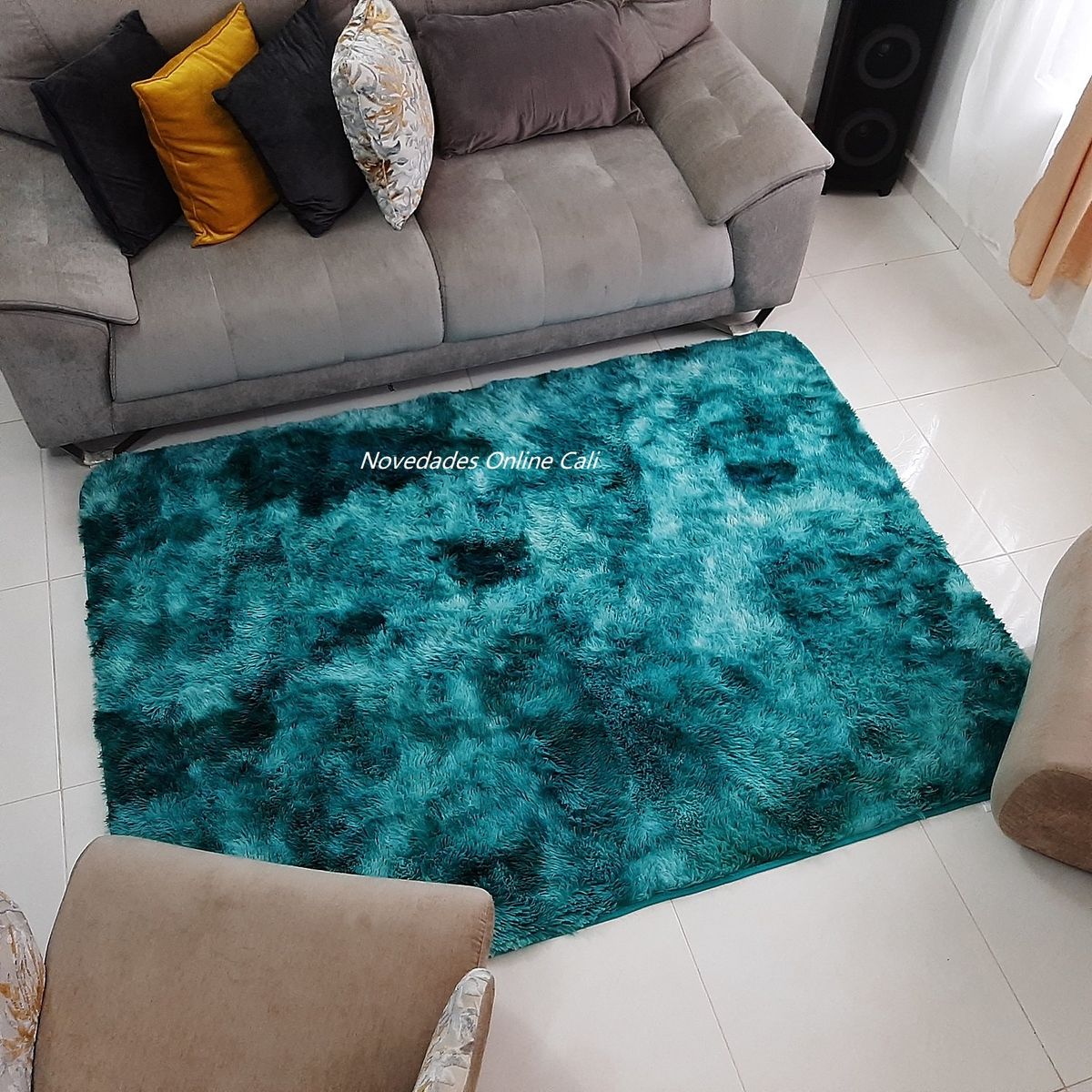 HOME - Alfombra Grande Tapete Peludo para sala 200 x 150cm Decoracion Hogar