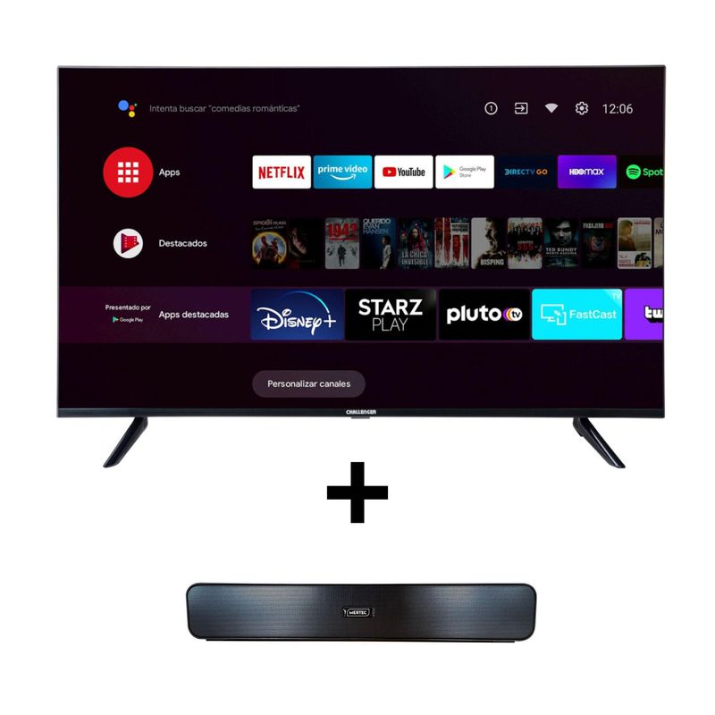 CHALLENGER - Combo Tv CHALLENGER 50 + Barra de Sonido MERTEC