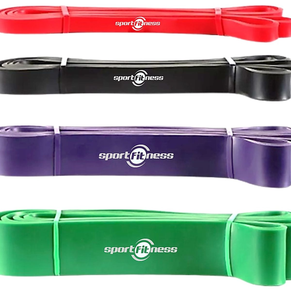 SPORT FITNESS - Banda Poder Elástica 4 Pzs Sportfitness Tonificacion Gym Kit