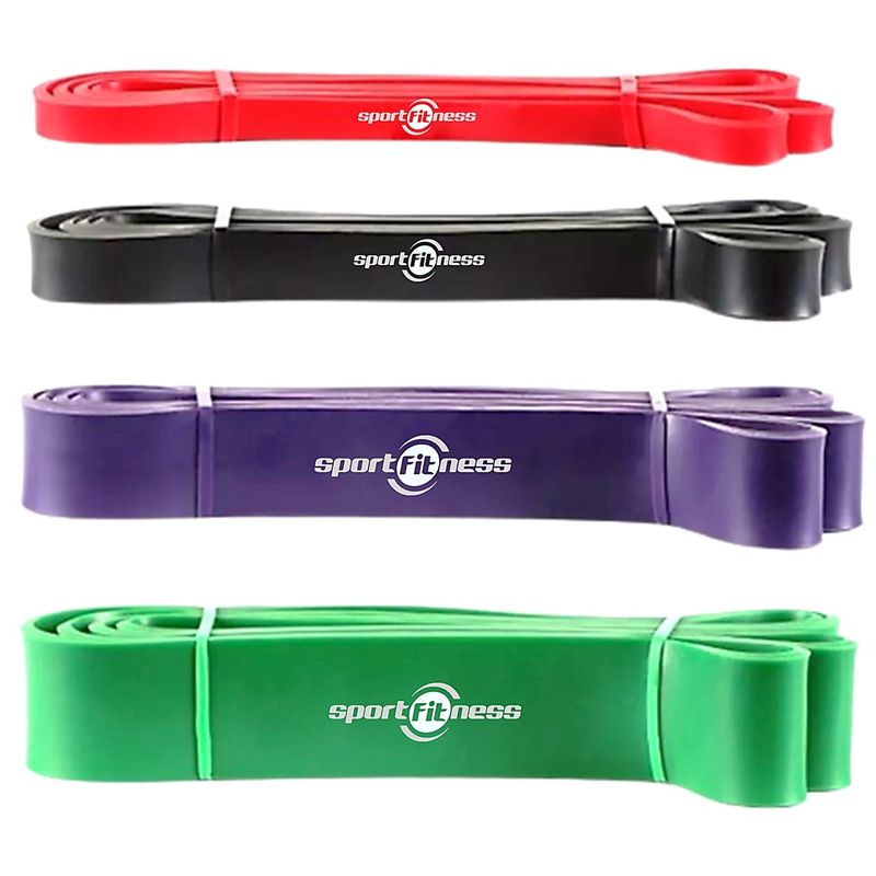 SPORTFITNESS - Banda Poder Elástica 4 Pzs Sportfitness Tonificacion Gym Kit