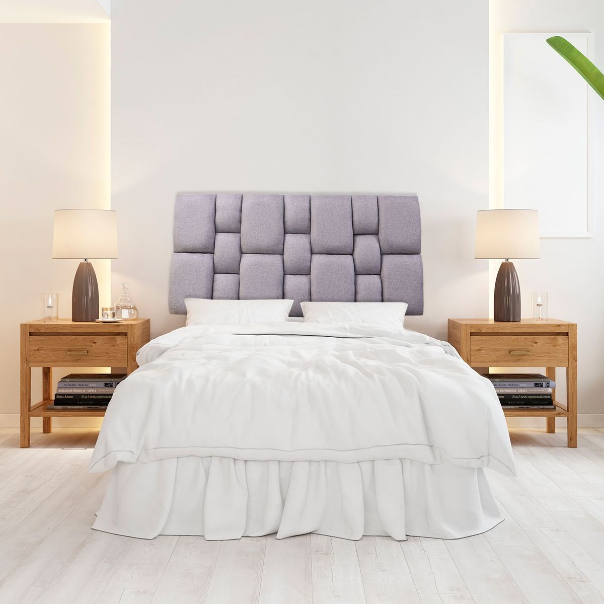 MUEBLES REM - Espaldar Kramer de colgar 120 Gris Claro