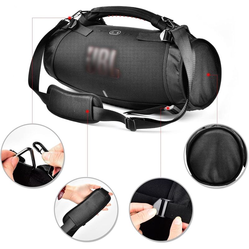 GENERICO - Estuche Correa De Tela Para Jbl Boombox 2 - 3 Negro