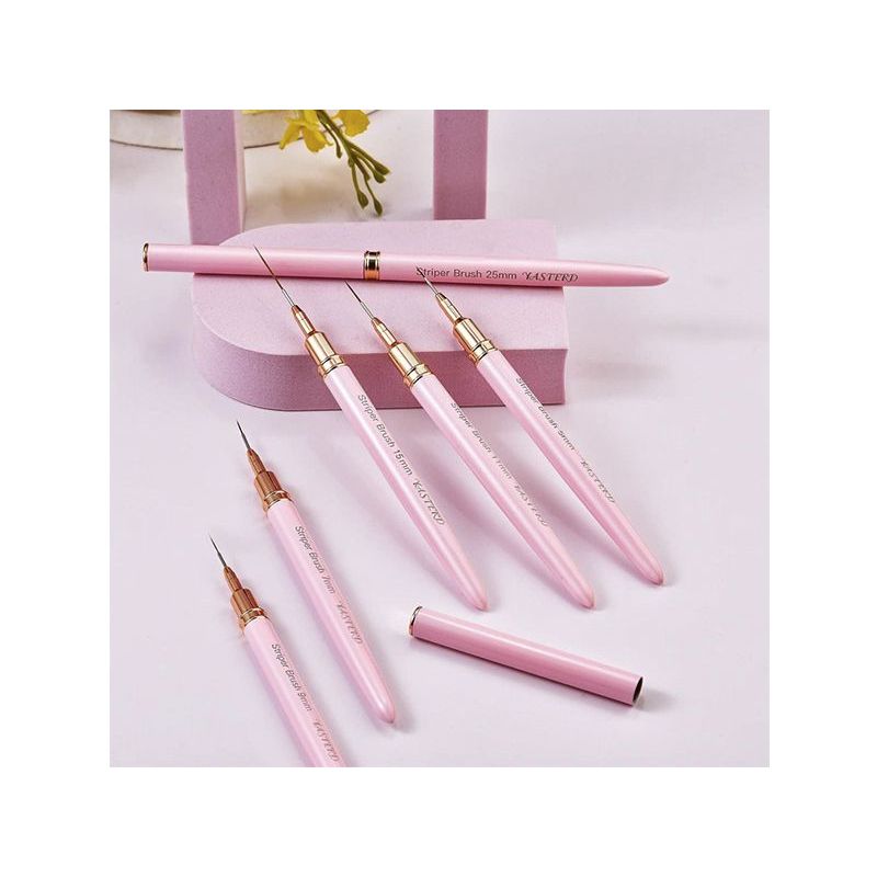 GENERICO - Pinceles para decoración de uñas 6 piezas