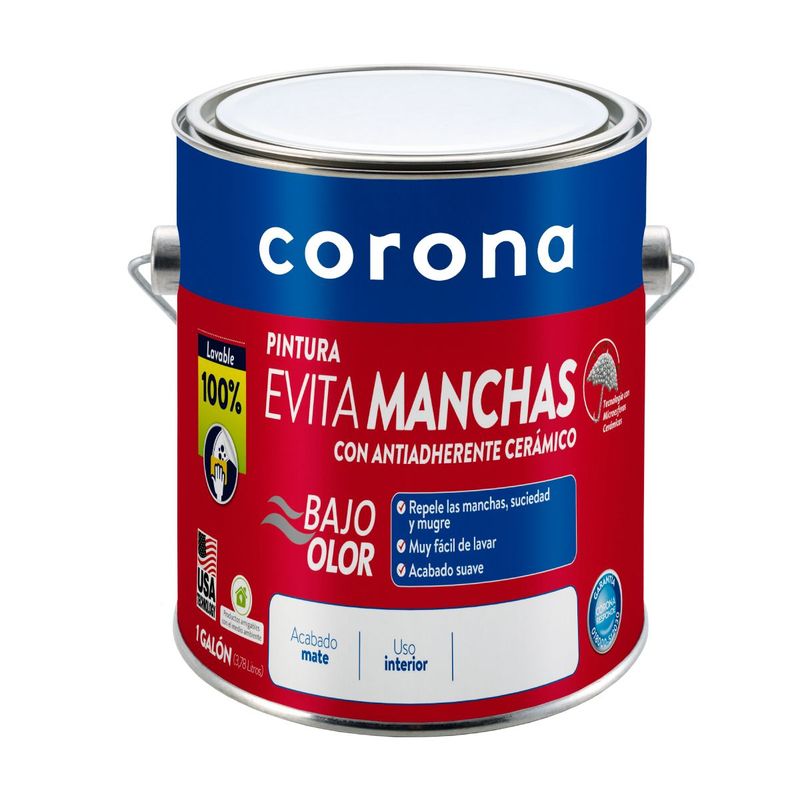 CORONA - Pintura Evita Manchas 1 Galón