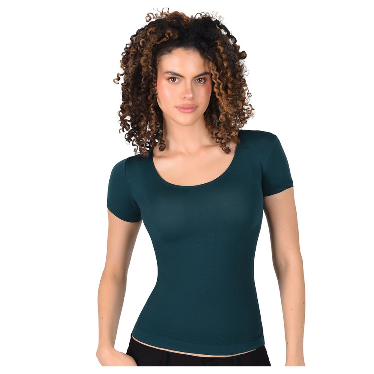 RITCHI - Blusa Control Ritchi Manga Corta Mujer con Escote Redondo Moldeadora