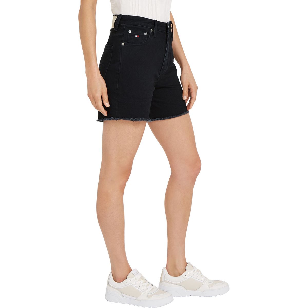 TOMMY HILFIGER - Shorts Jeans Tommy Hilfiger X Shawn Mendes De Cintura Alta Mujer Negro Tommy Hilfiger