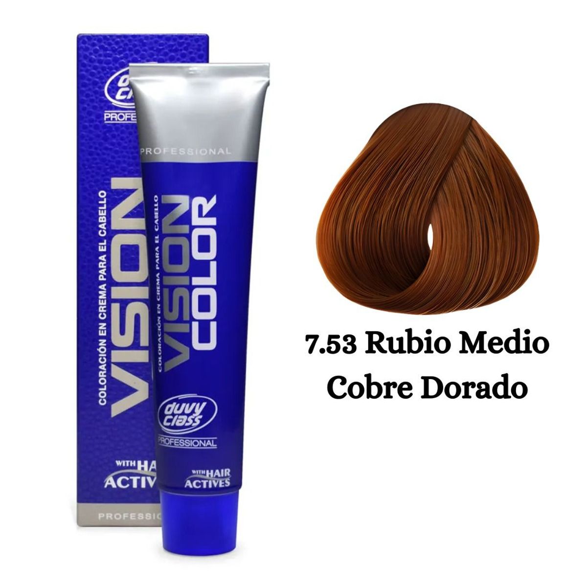DUVYCLASS - Tinte Duvyclass Visión Color 7.53 Rubio Medio Cobre Dorado