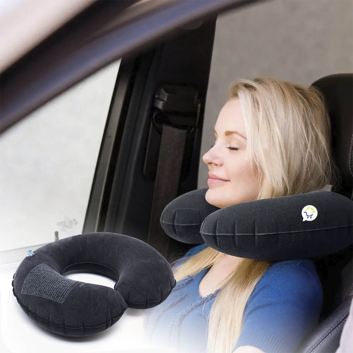 COMPRALOENCASA COM - Almohada Inflable Para Cuello Viajera Multiusos 68675