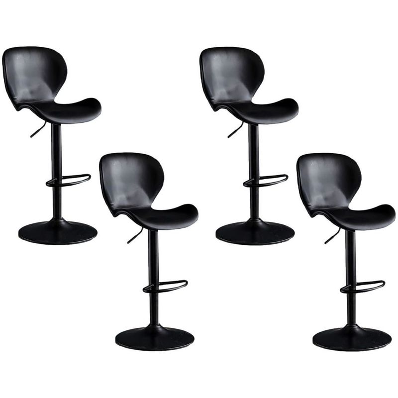 MOBLIHOUSE - Set X4 Silla Bar Bursa Con Altura Ajustable Color Negro