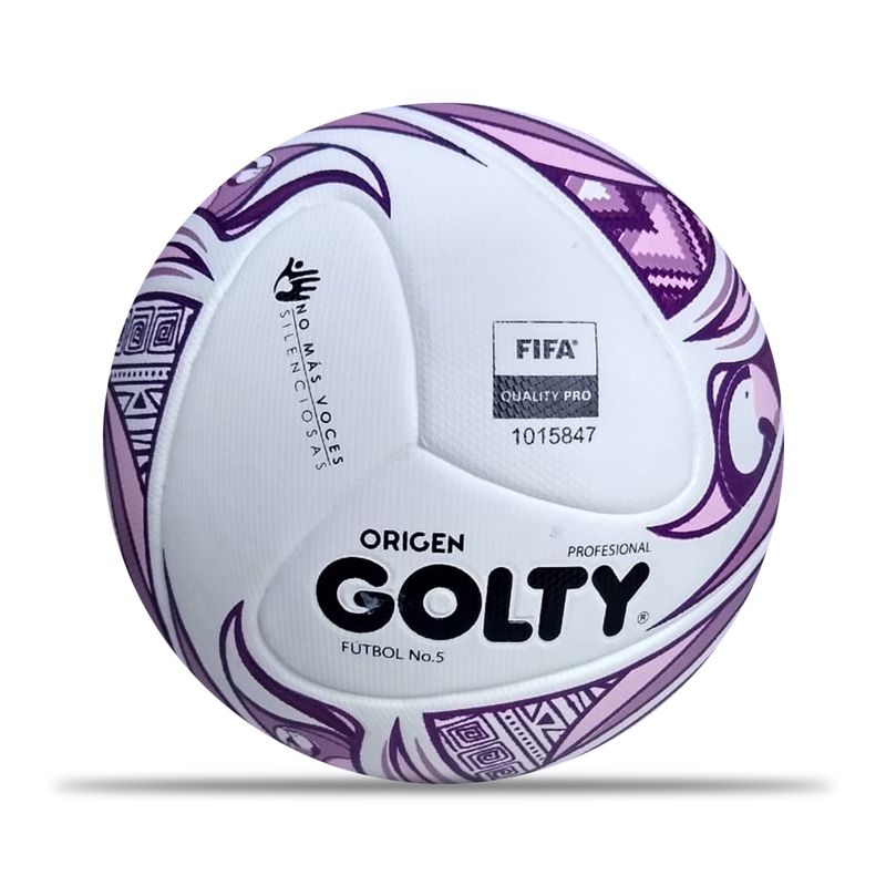GOLTY - Balón Golty Futbol Profesional Thermotech Origen No.5-Blanco