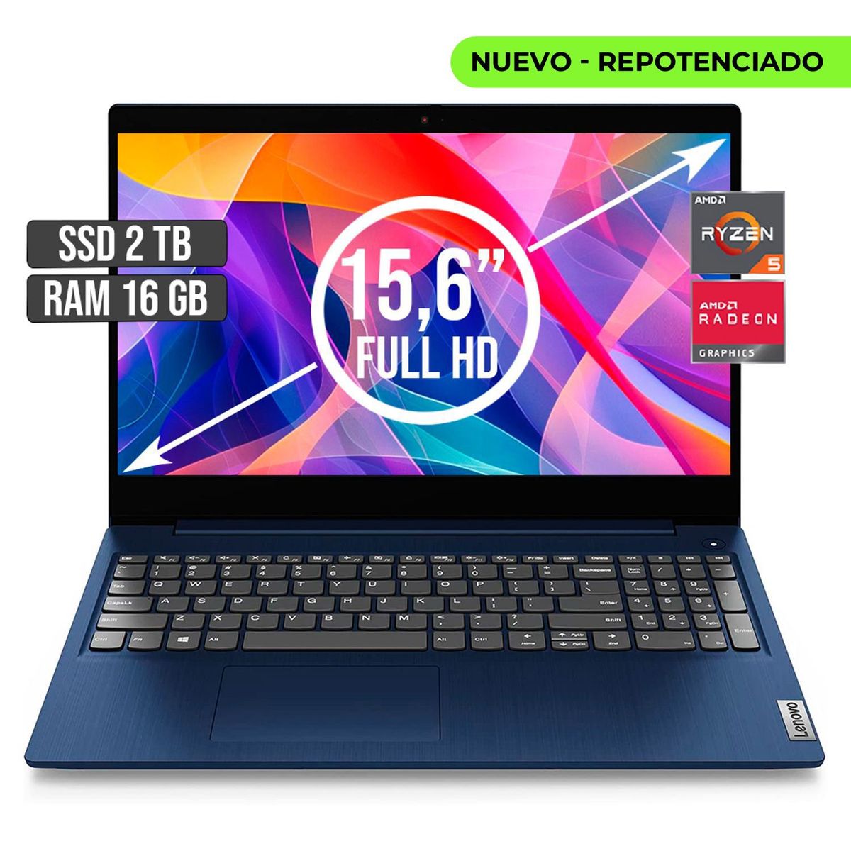 ASUS - PORTATIL LENOVO AMD RYZEN 5-7520U SSD 2TB RAM 16GB LED 15,6 FULL FHD