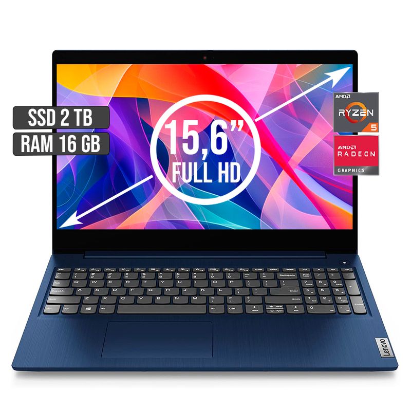ASUS - PORTATIL LENOVO AMD RYZEN 5-7520U SSD 2TB RAM 16GB LED 15,6 FULL FHD