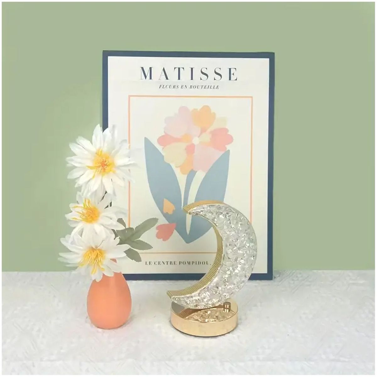 ONE PIXEL - Lampara Decorativa Luz Luna Recargable De Mesa