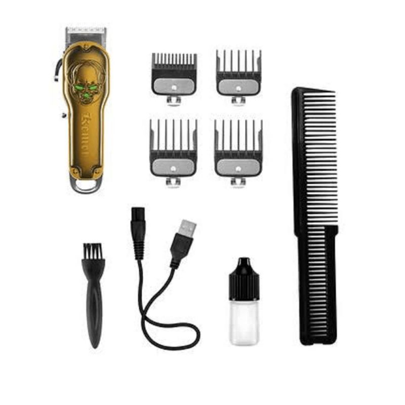 KEMEI - Peluquera Inalámbrica Profesional Barberia Kemei Diseño Calavera