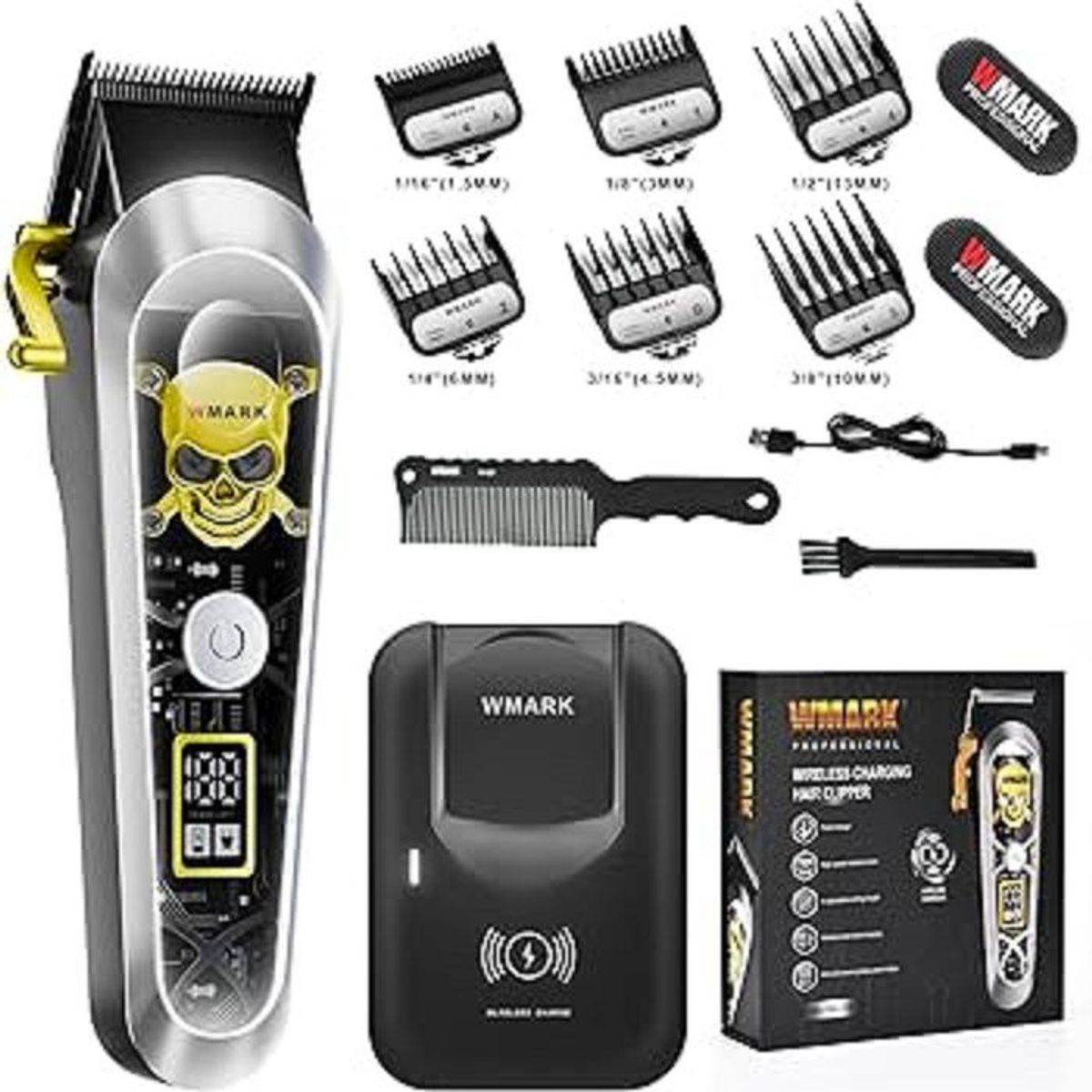 KEMEI - Cortadora Profesional Industrial Wmark Ng 130 Soprta Uso Barberias