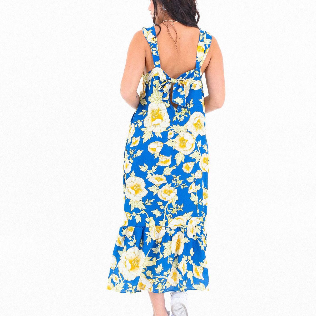 BELIFE - Vestido Amarillo Oro Viejo Con Cargadera Ancha Para Mujer Belife.-