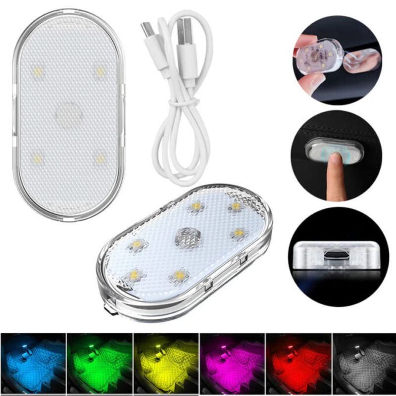GENERICO - Luz LED tactil adhesiva para techo de carro multicolor