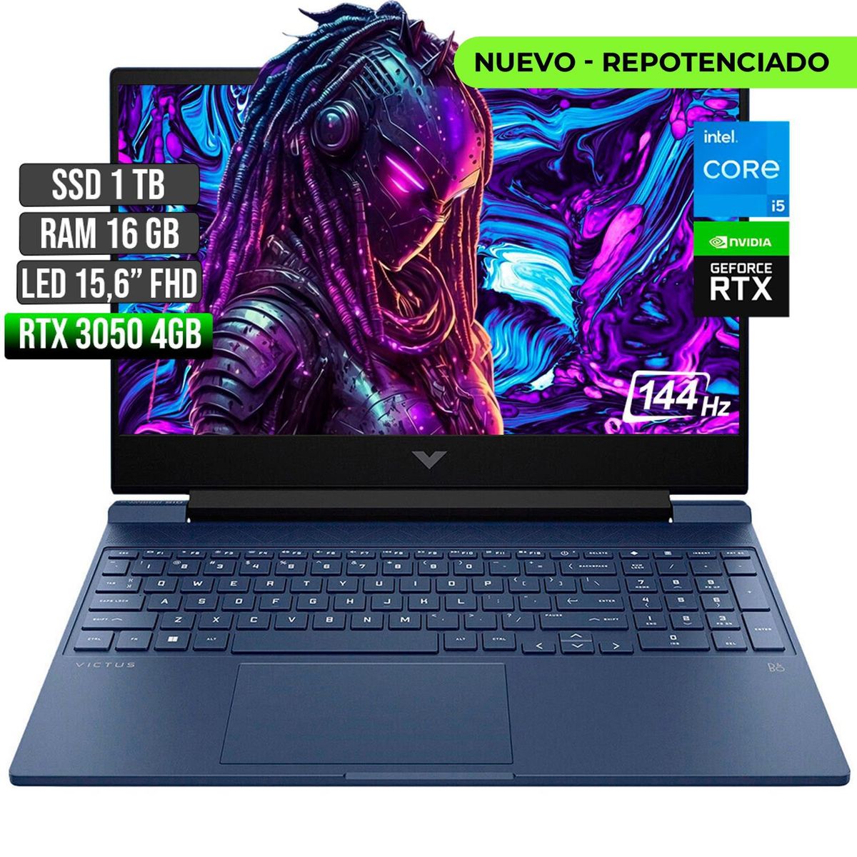 HP - Portátil HP Victus Intel Core I5 RTX 3050 16GB RAM 1TB SSD 15.6" FHD