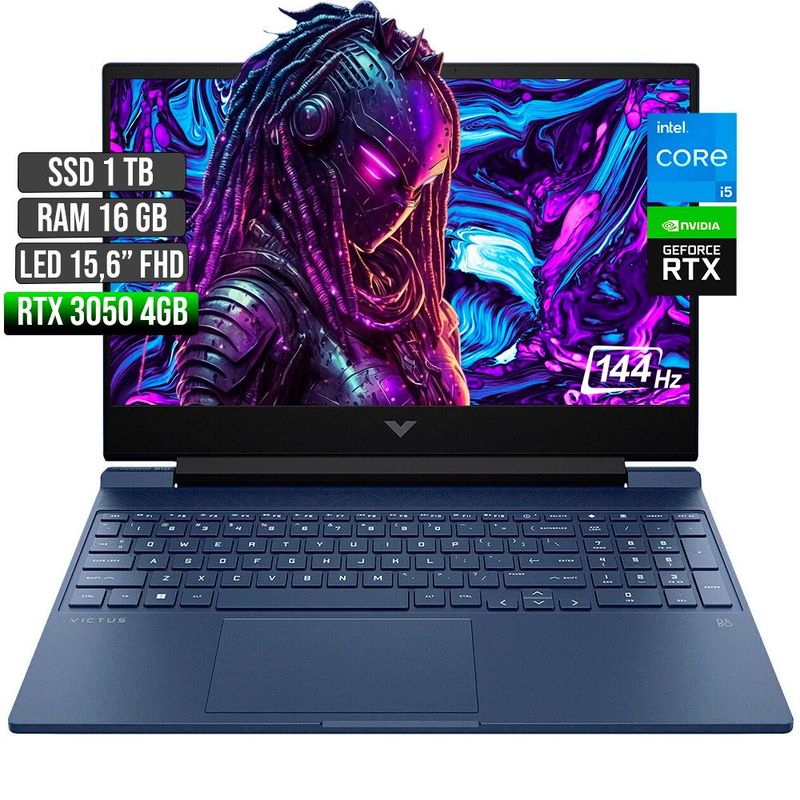 HP - Portátil HP Victus Intel Core I5 RTX 3050 16GB RAM 1TB SSD 15.6" FHD