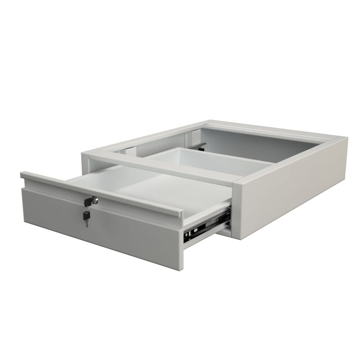 GENERICO - Gaveta Lapicera - Cajon Metálico para Escritorio color Blanco