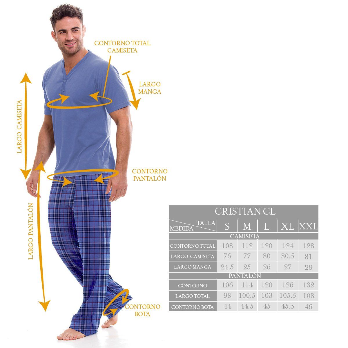 ROMANELLA - Pijama de Cristian CL para hombre Romanella