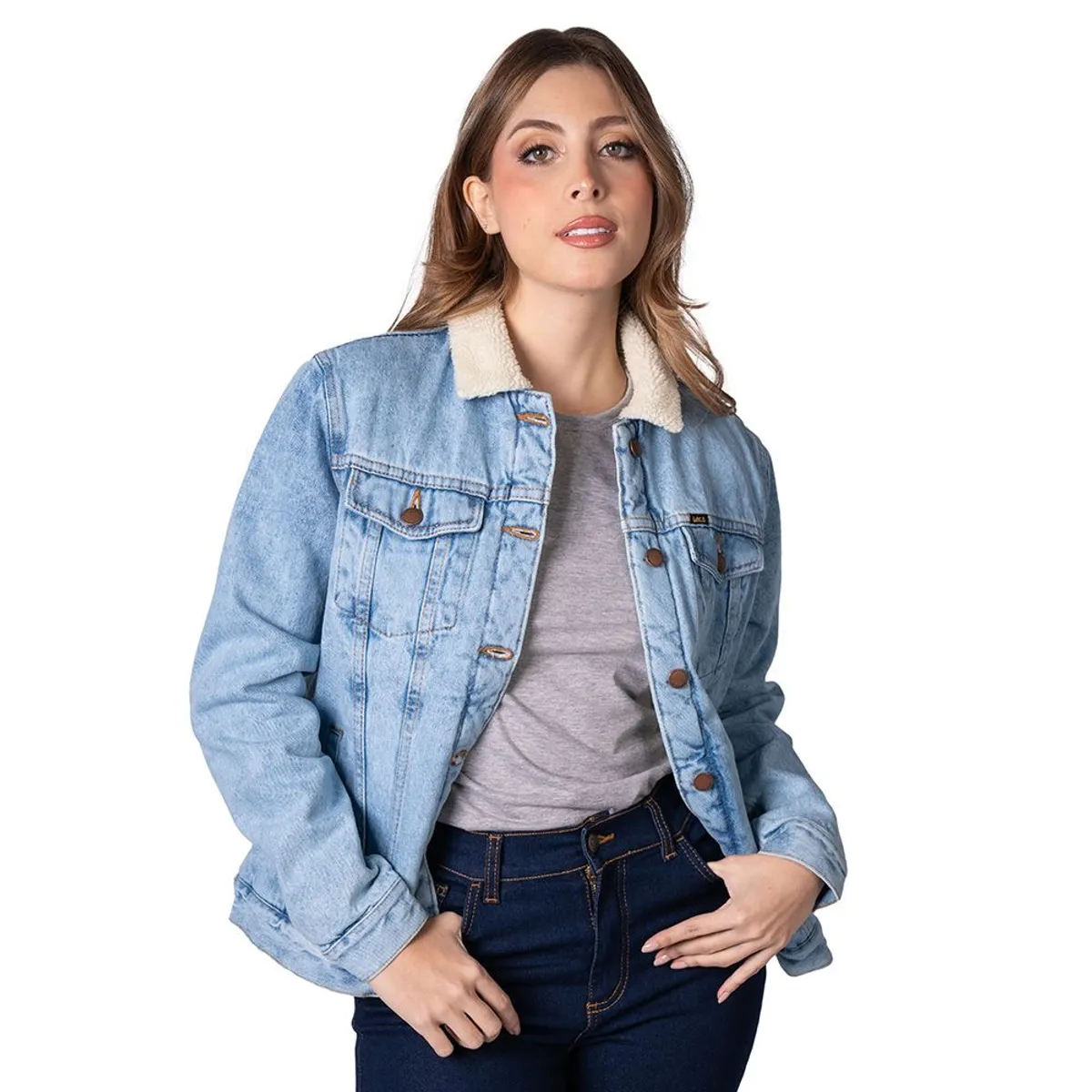 LEC LEE - CHAQUETA OVEJERA EN DENIM MUJER LEC LEE-