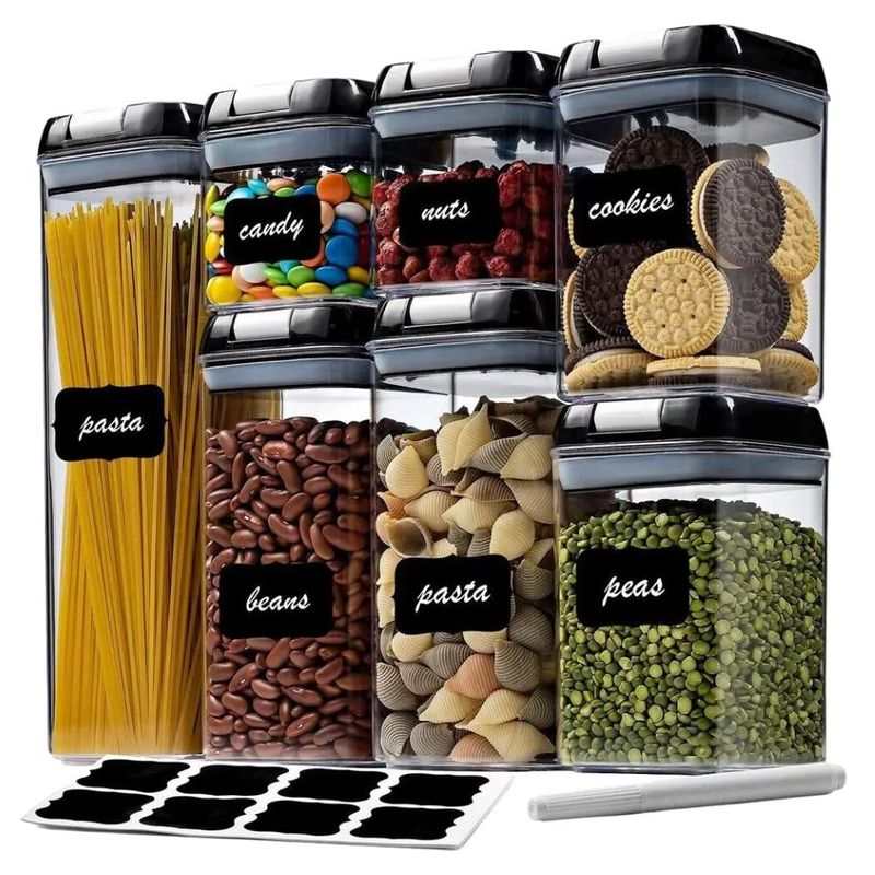 GENERICO - Organizador Frascos Herméticos Para Cocina X7 Recipientes