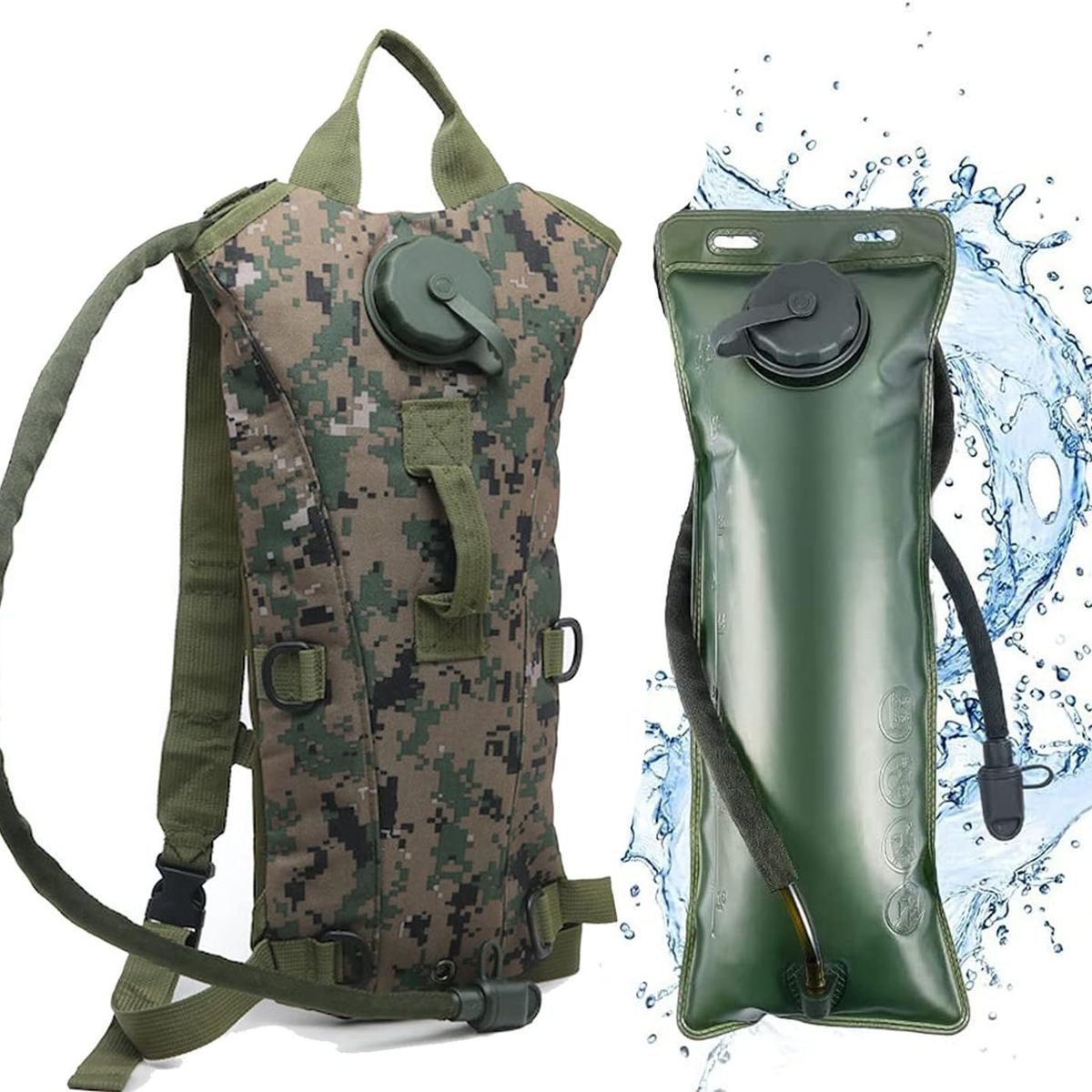 BABY ON - Morral Camel Back Con Vejiga 3.0 Lts Verde Militar