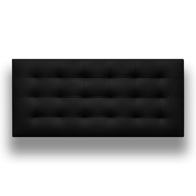 MAGIC CLASS - CABECERO CAPITONEADO CON BOTONES100X60 ECOCUERO NEGRO