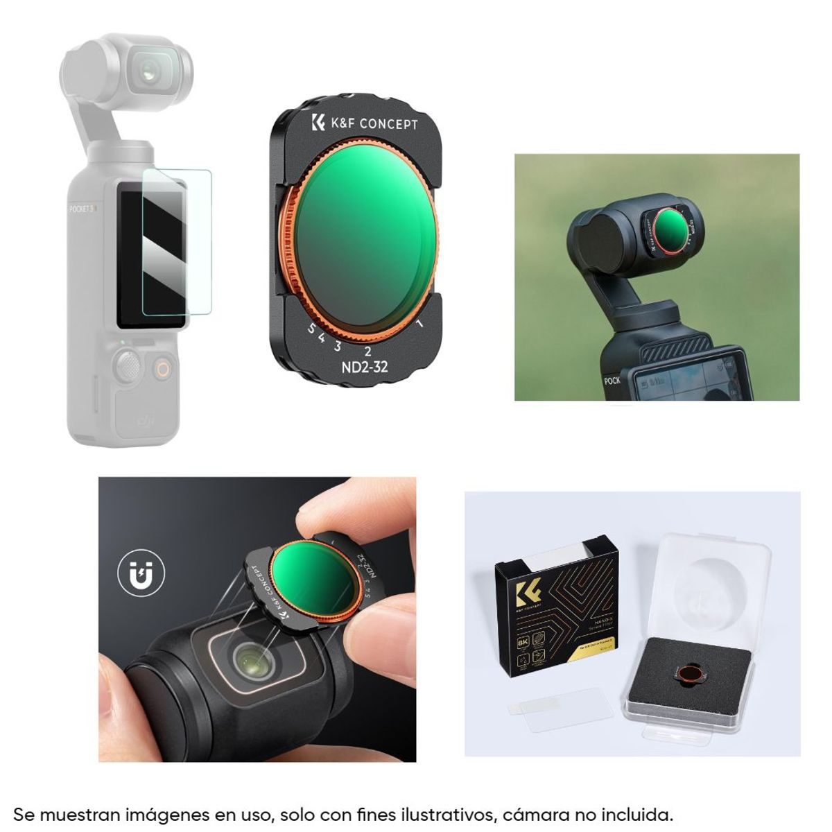 K&F CONCEPT - Filtro ND Variable Osmo Pocket 3 ND32-512 K&F Concept