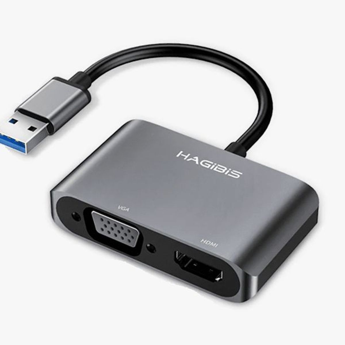 HABY - Cable Adaptador Usb 3.0 A Hdmi +  Vga 1080p