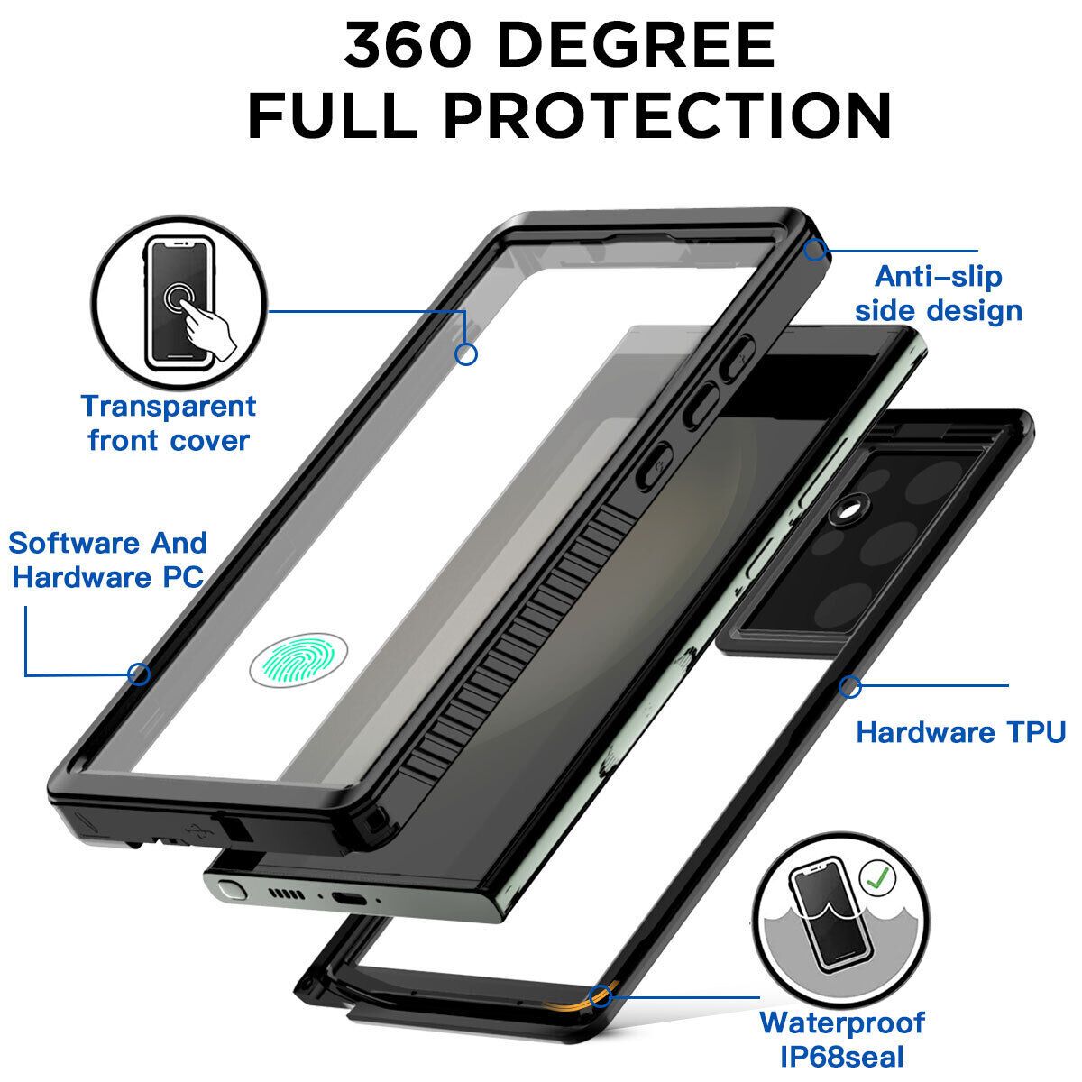 GENERICO - Estuche Sumergible Tipo Lifeproof Para Samsung Galaxy S23 ULTRA