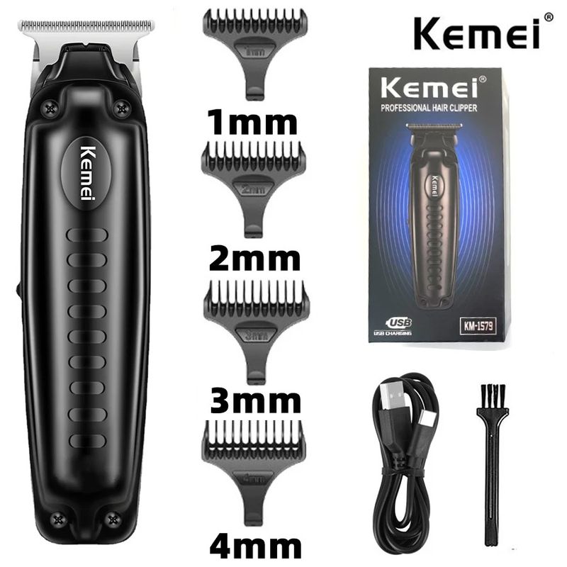 KEMEI - Maquina De Corte, Patillera Original E Inalámbrica KEMEI 1579